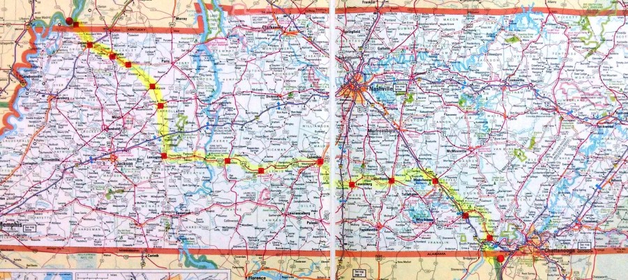 The Route Across Tennessee